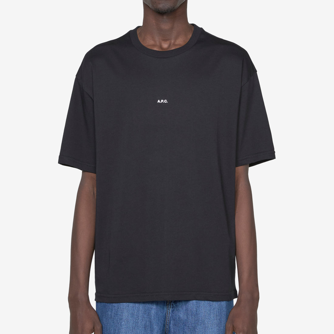 Boxy Micro Logo T-Shirt Black | White Tees