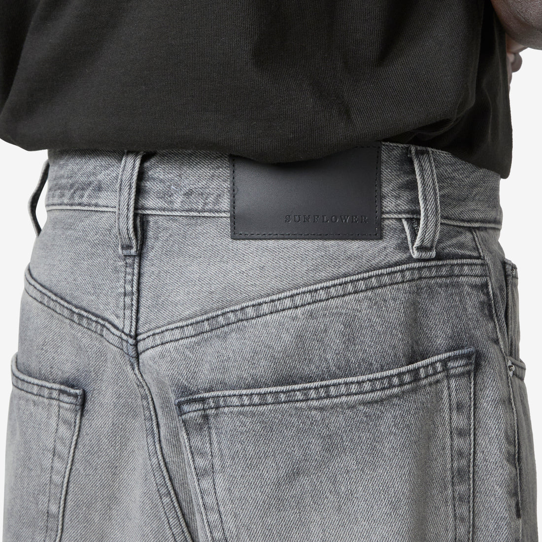 Wide Twist Work Jeans Black Stone Pants