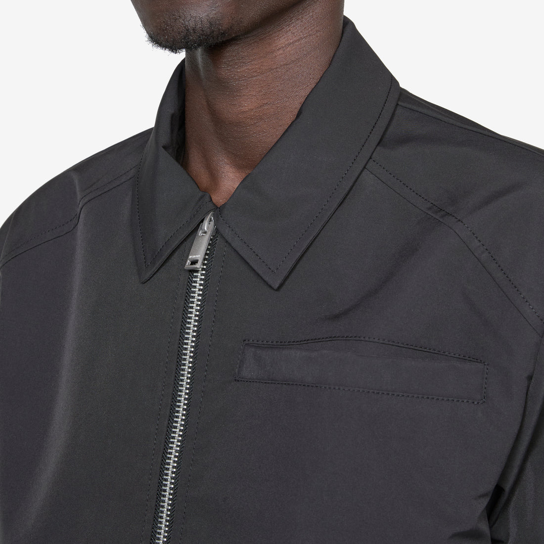 Washed Layered Boxy Jacket Black Jackets