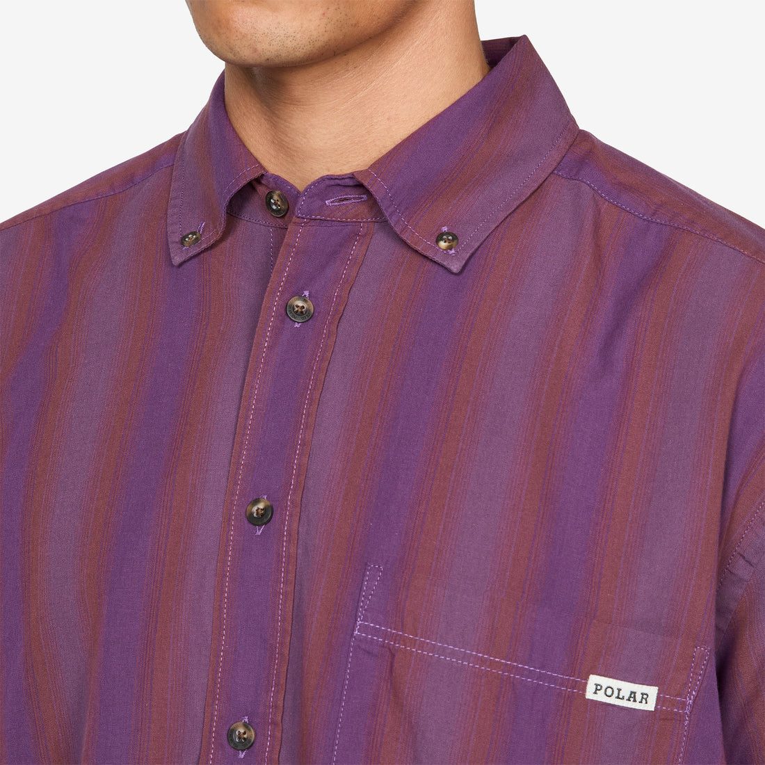 Ben Longsleeve Shirt Purple Stripe Shirts