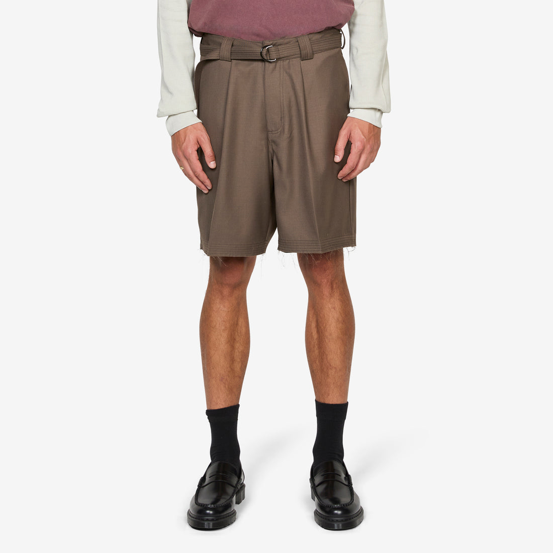 Cut Short Taupe Shorts