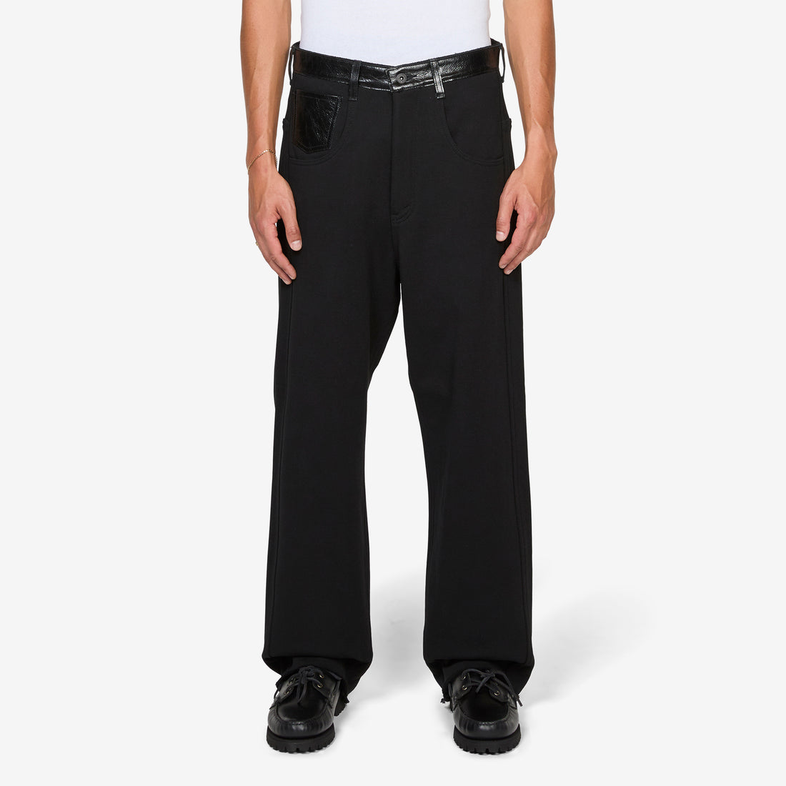 Leather Pocket Pants Black | Black Pants