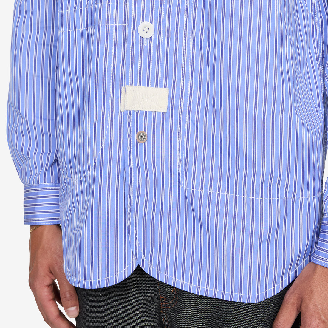 Reversible Patchwork Shirt Navy | Sax | White Mix Shirts