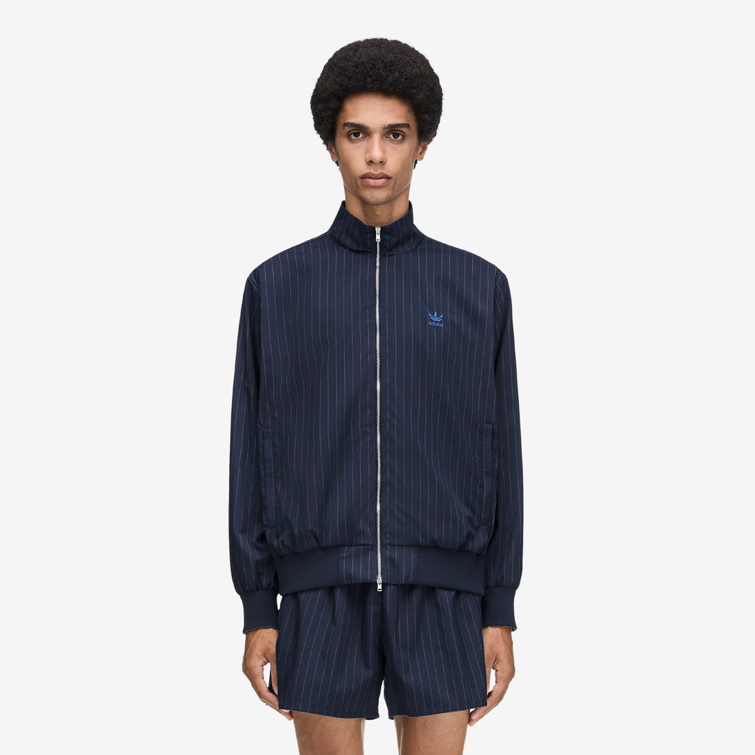 Wales Bonner x Pinstripe Track Jacket Night Navy Jackets