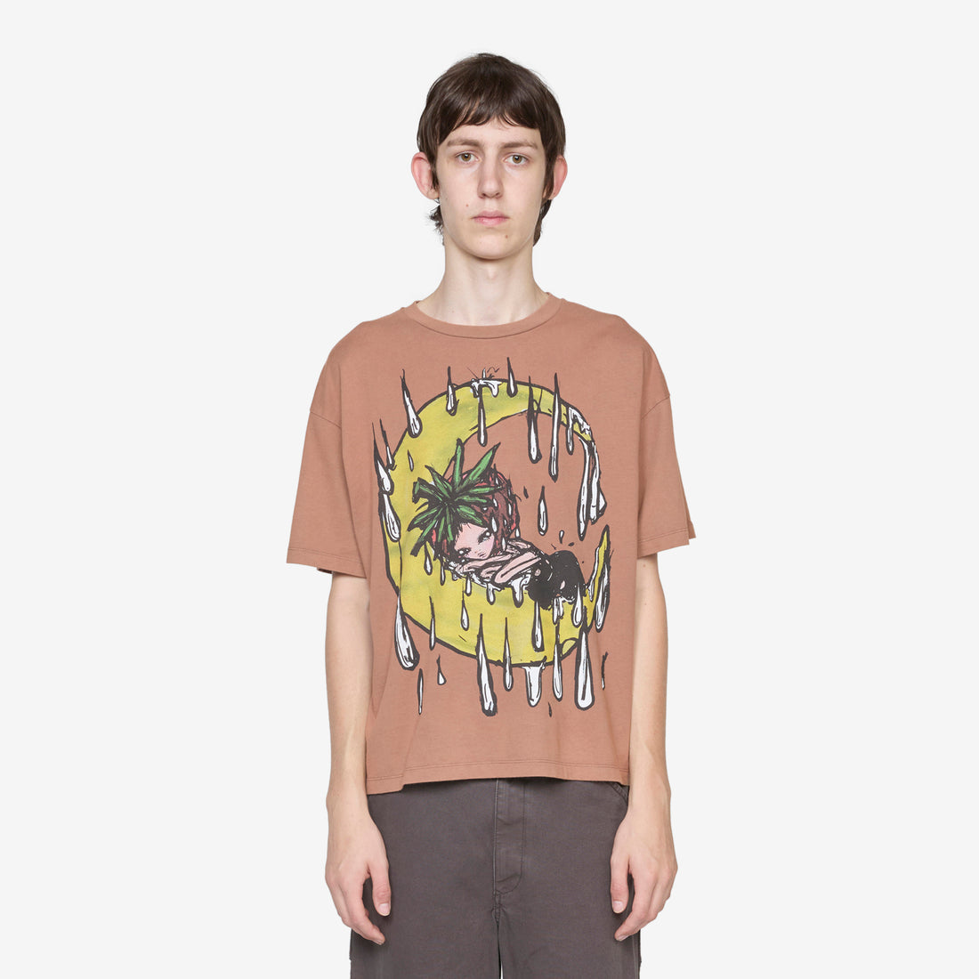 Eri T-Shirt Knit Brown Tees