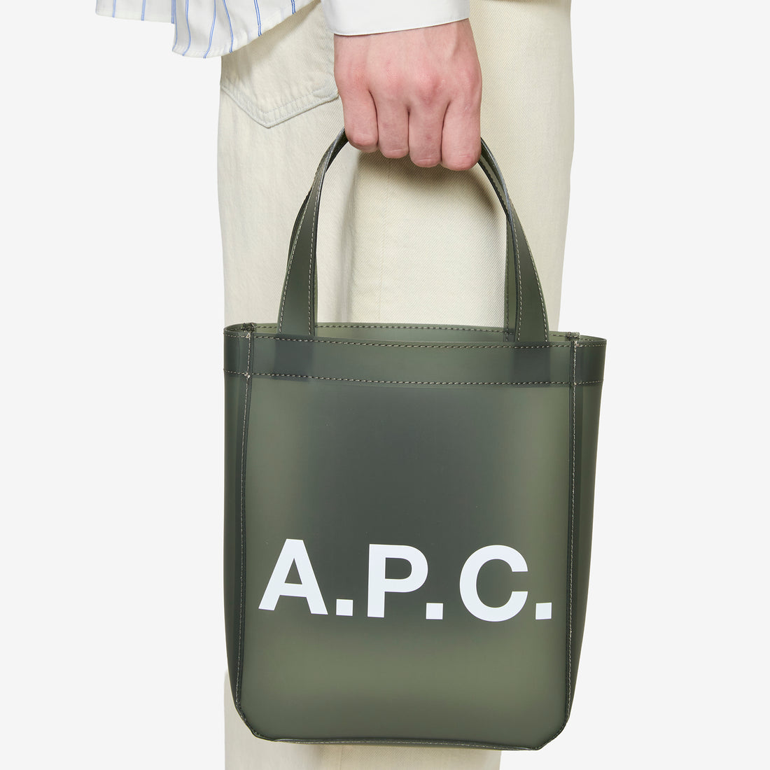 Lou Tote Small Transparent Khaki Bags