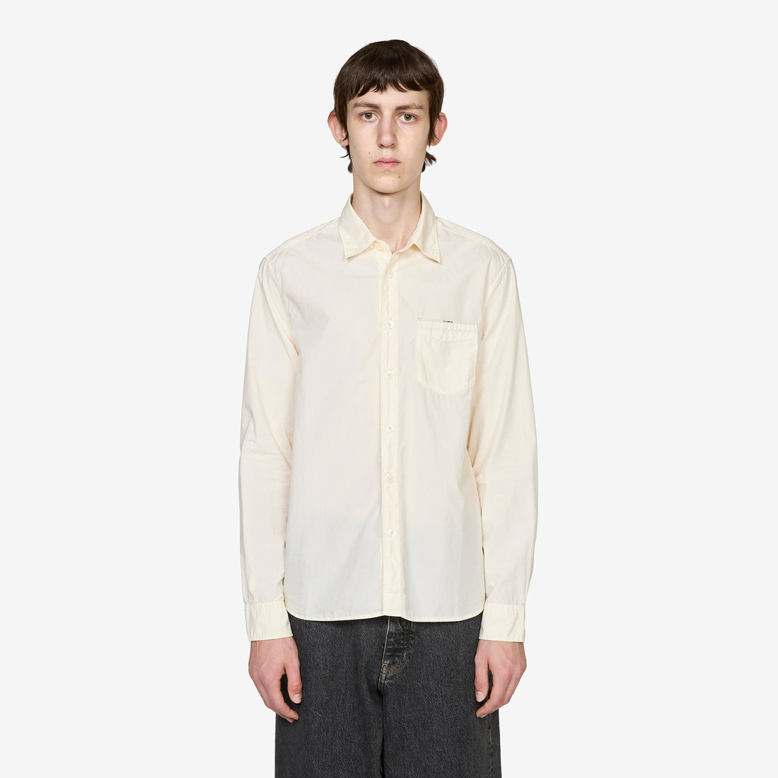 Poplin Longsleeve Button Shirt Pistachio Shell Shirts