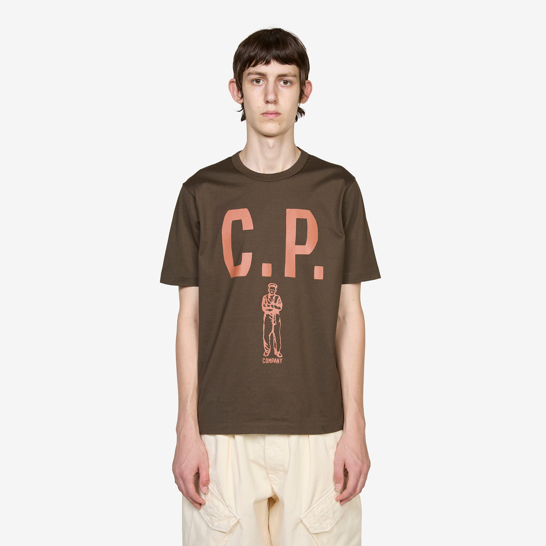 Mercerized 30/2 Jersey Twisted Logo T-Shirt Ivy Green Tees