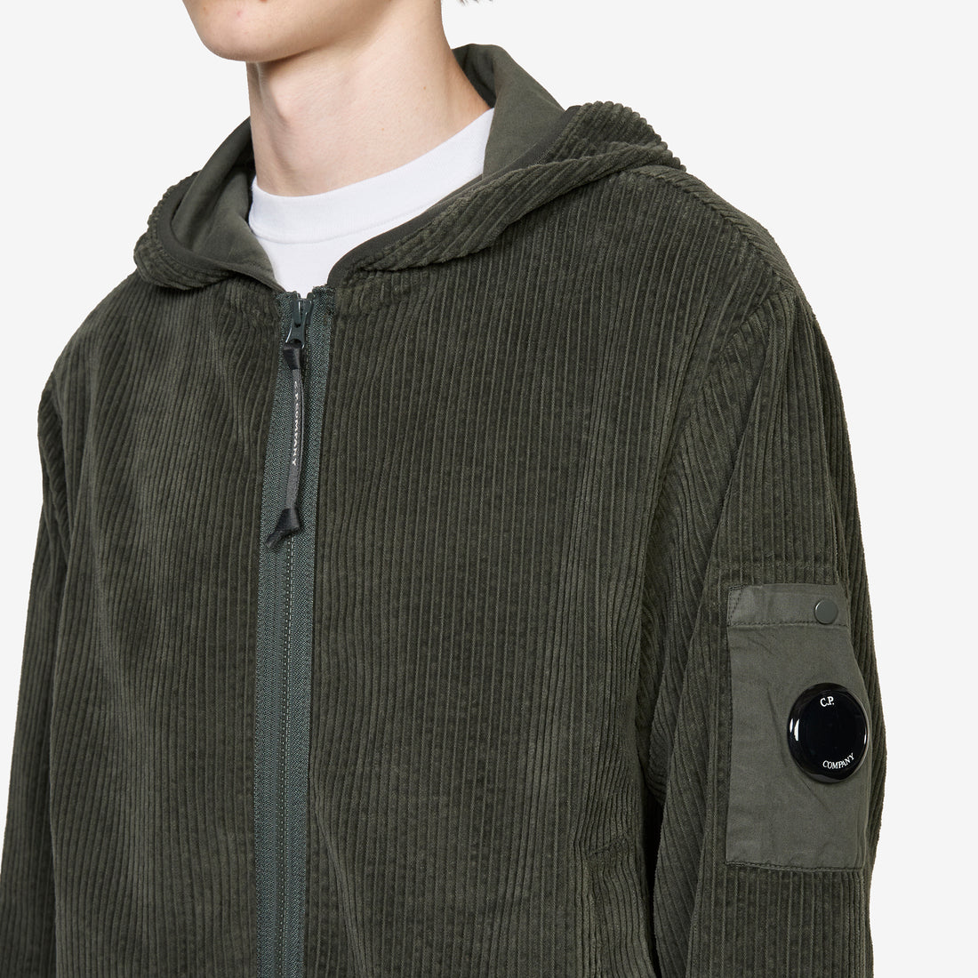 Corduroy 350 Full Zip Hooded Sweatshirt Dark Shadow Shirts