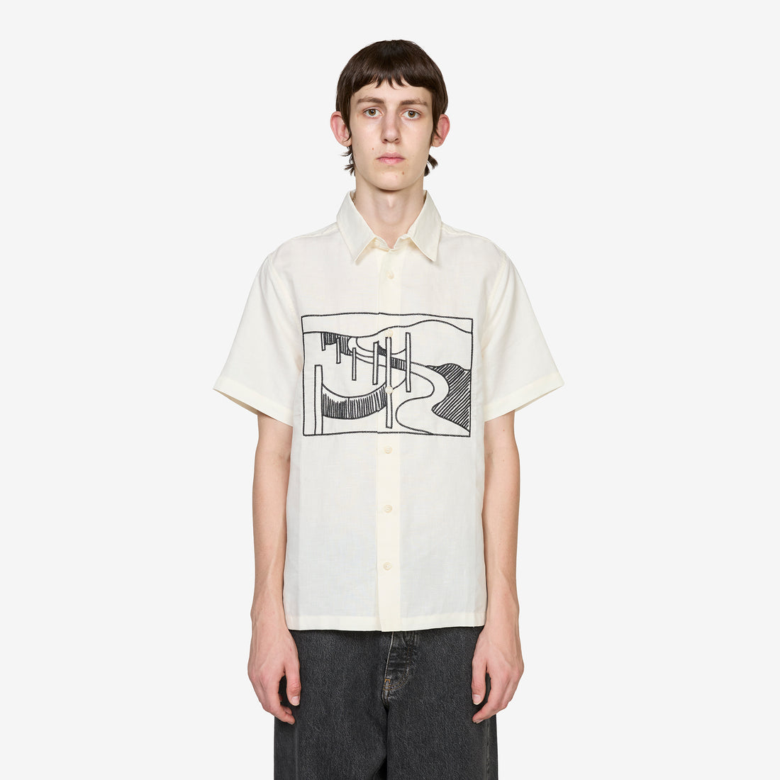 The Dunes Short Sleeve Shirt Off White Shirts