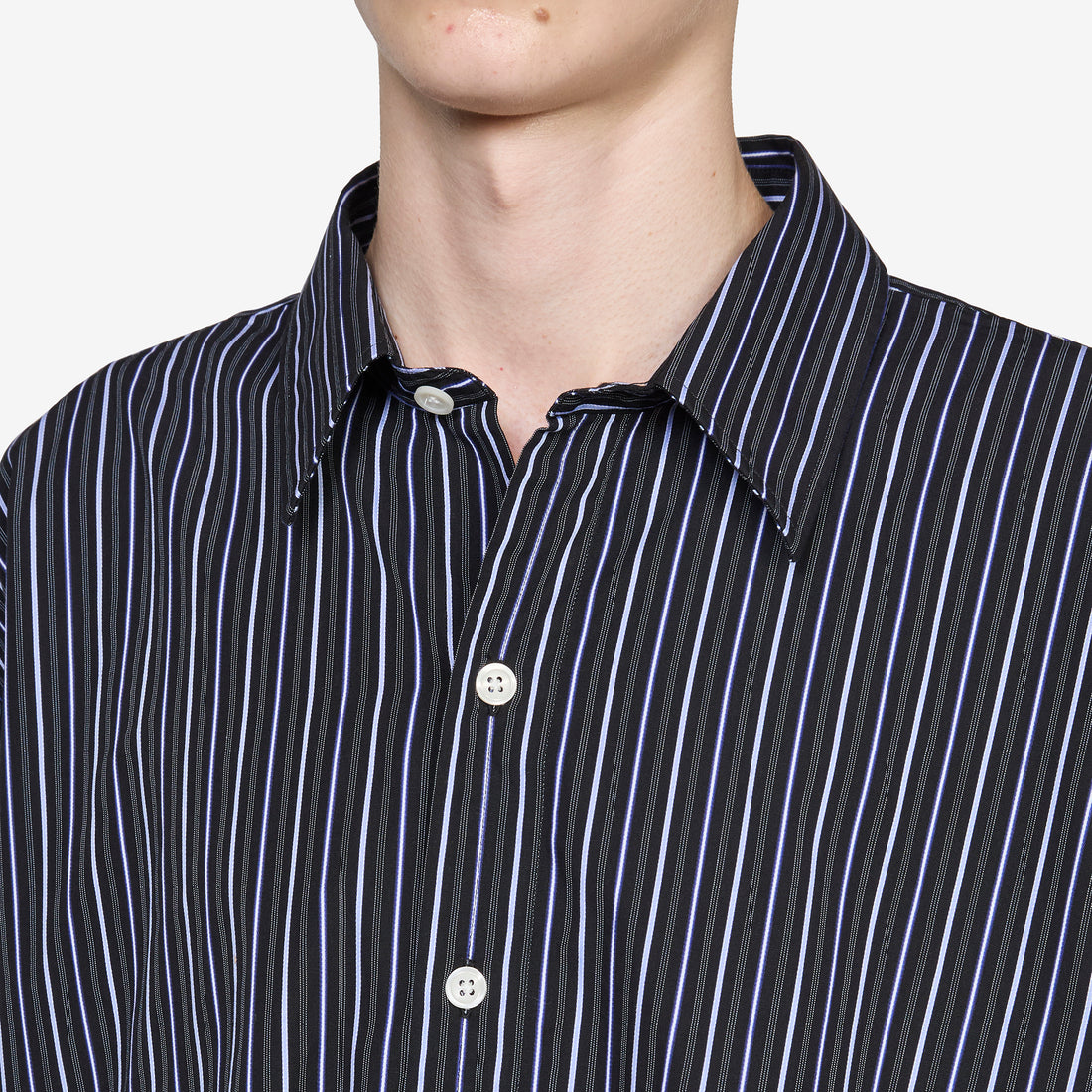 Exact Shirt Black Office Stripe Shirts