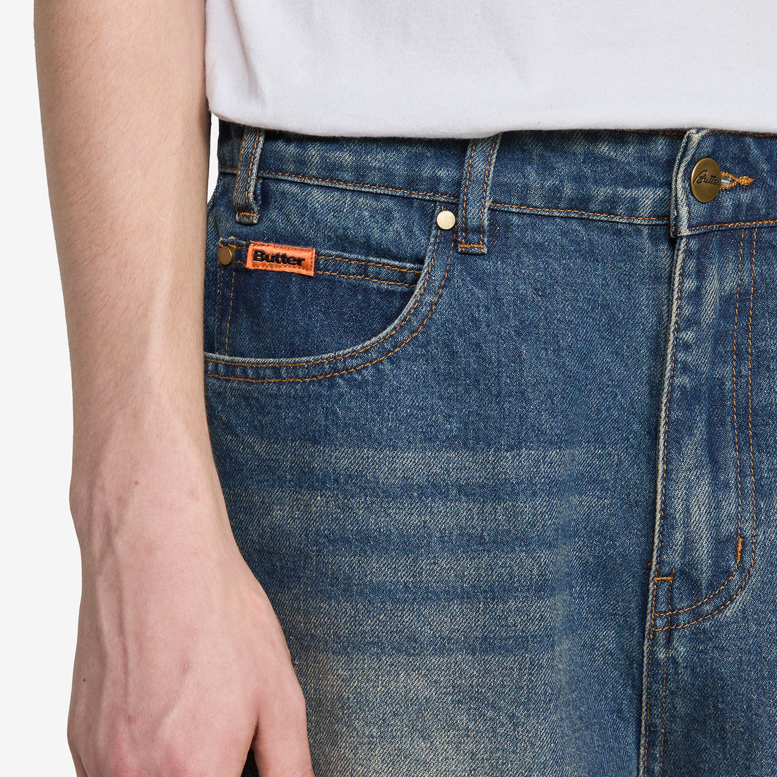 Baggy Denim Shorts Distressed Indigo Shorts