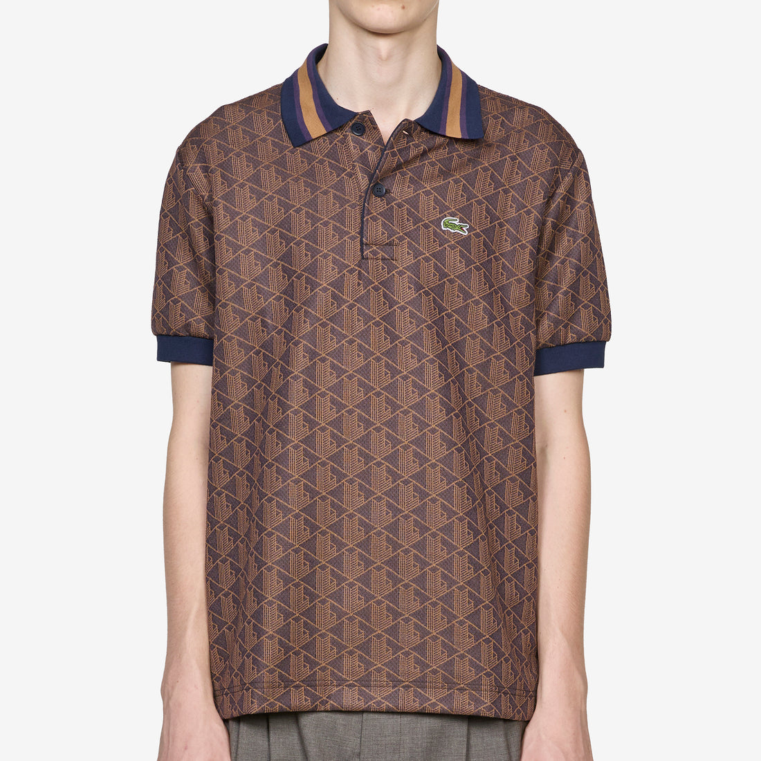 Monogram Classic Fit Polo Velvet | Date Brown Shirts