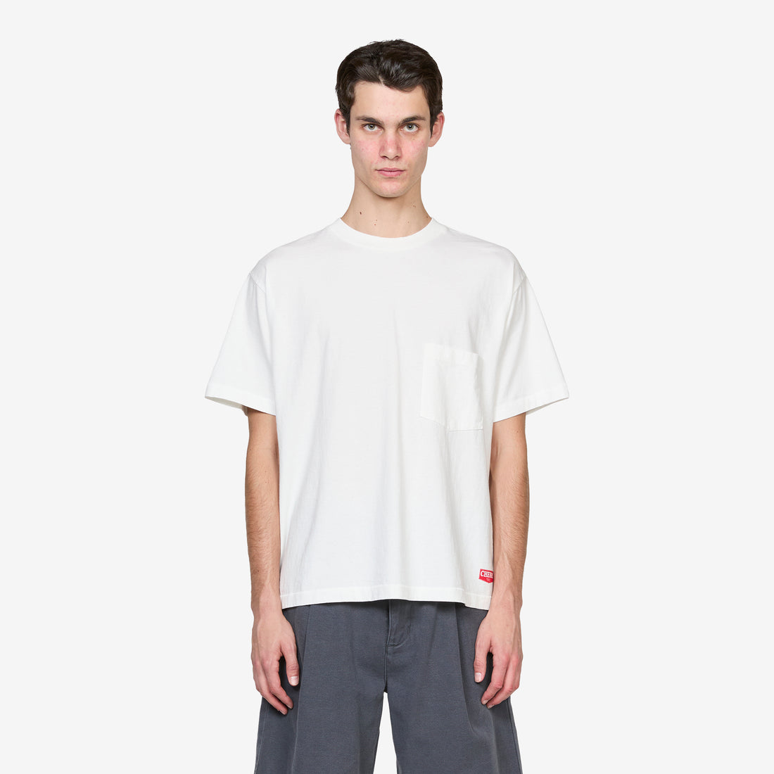 Chevron Classic Pocket T-Shirt Vintage White Tees