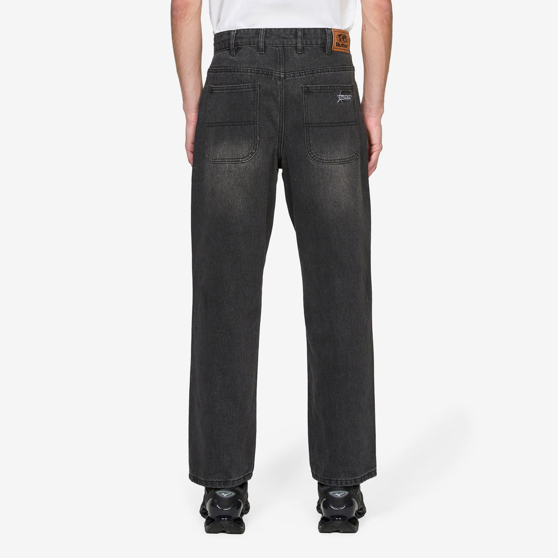 Racer Denim Jeans Faded Black Pants