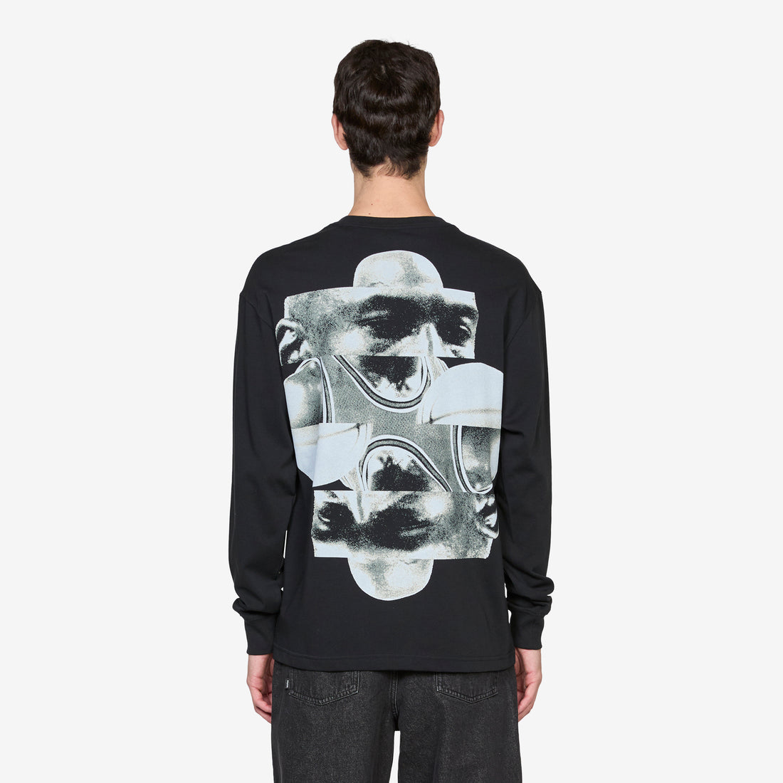 M J Michael Longsleeve OS T-Shirt Black | Equator Blue | White Tees