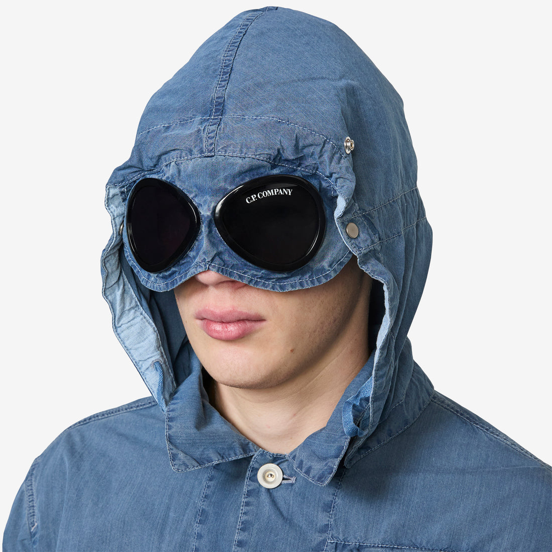 50 Fili Indigo Bleached Goggle Jacket Stone Bleach Jackets