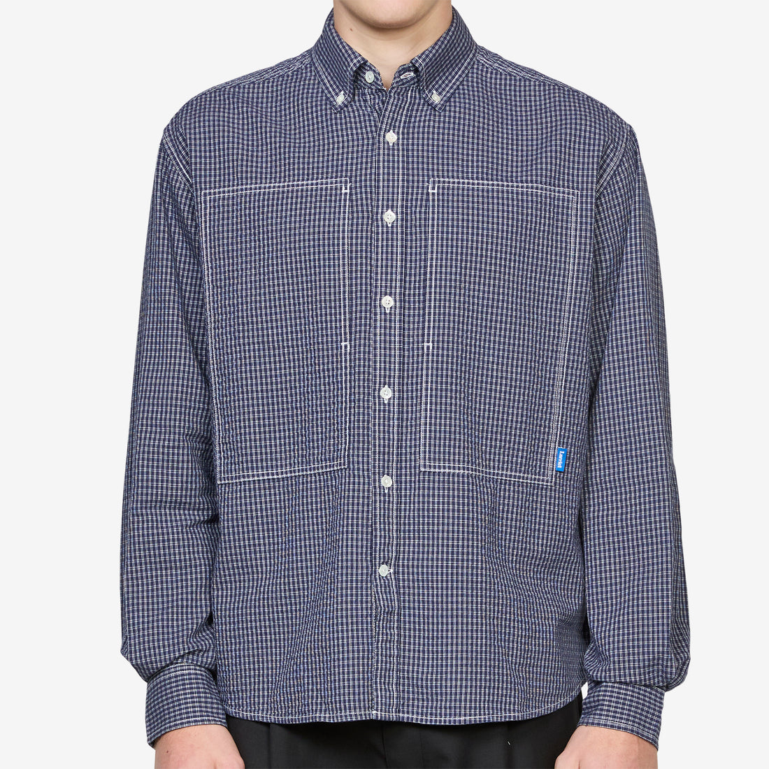 Grant Shirt Navy Check Shirts