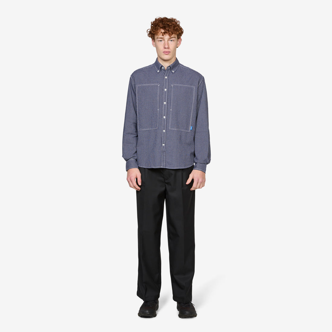 Grant Shirt Navy Check Shirts