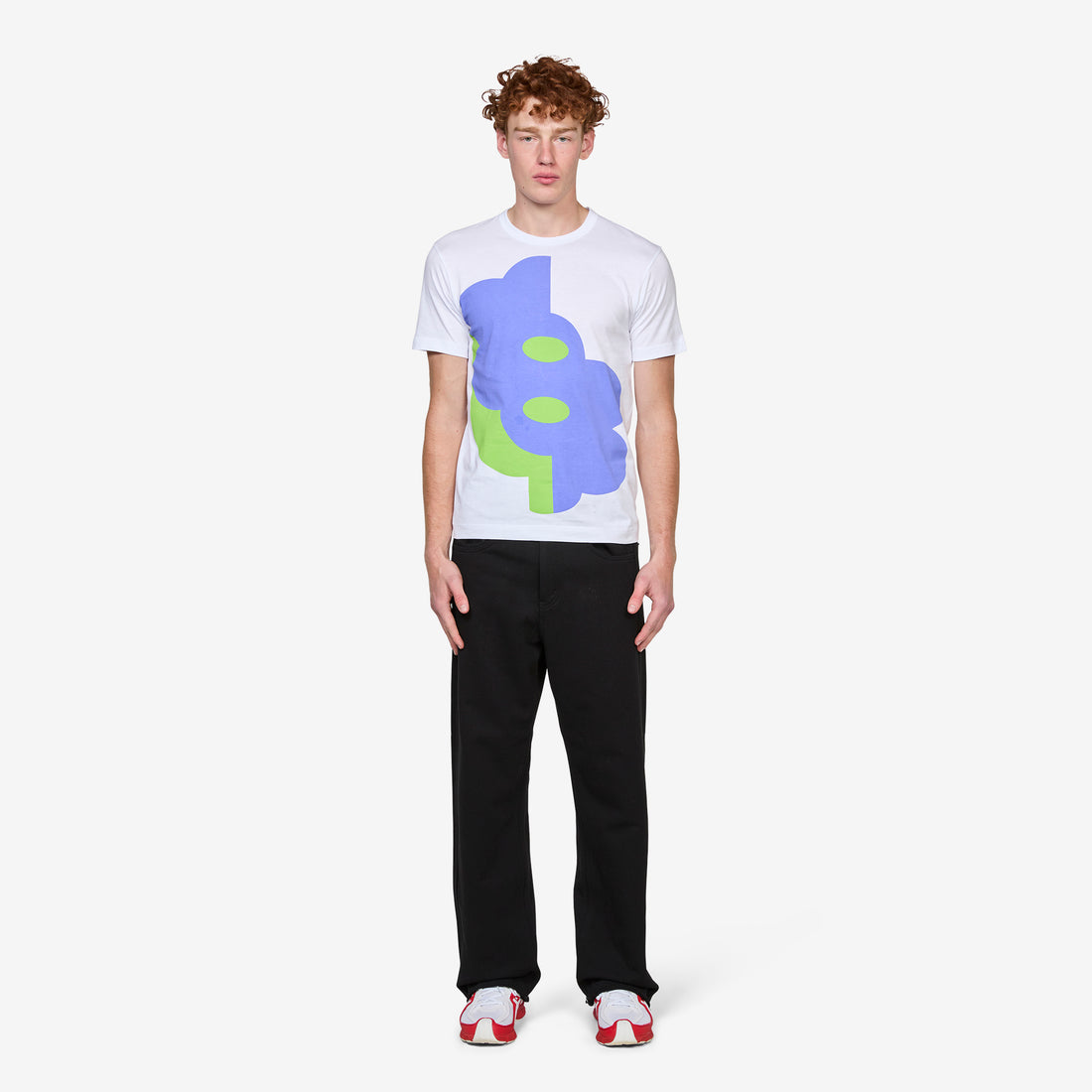 Printed Cotton Jersey T-Shirt White Tees