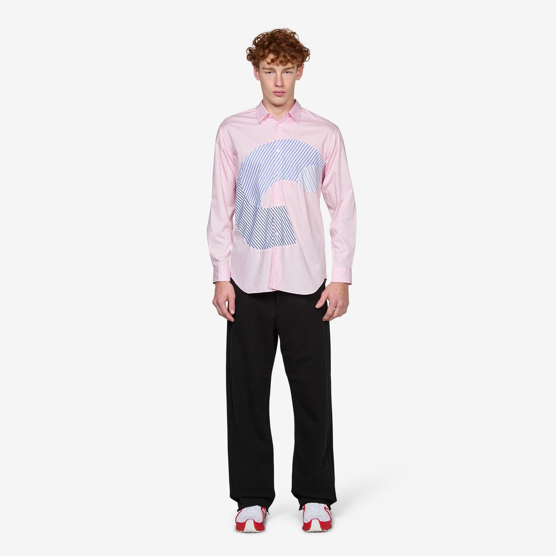 Curve Patchwork Shirt Pink | Mix Shirts
