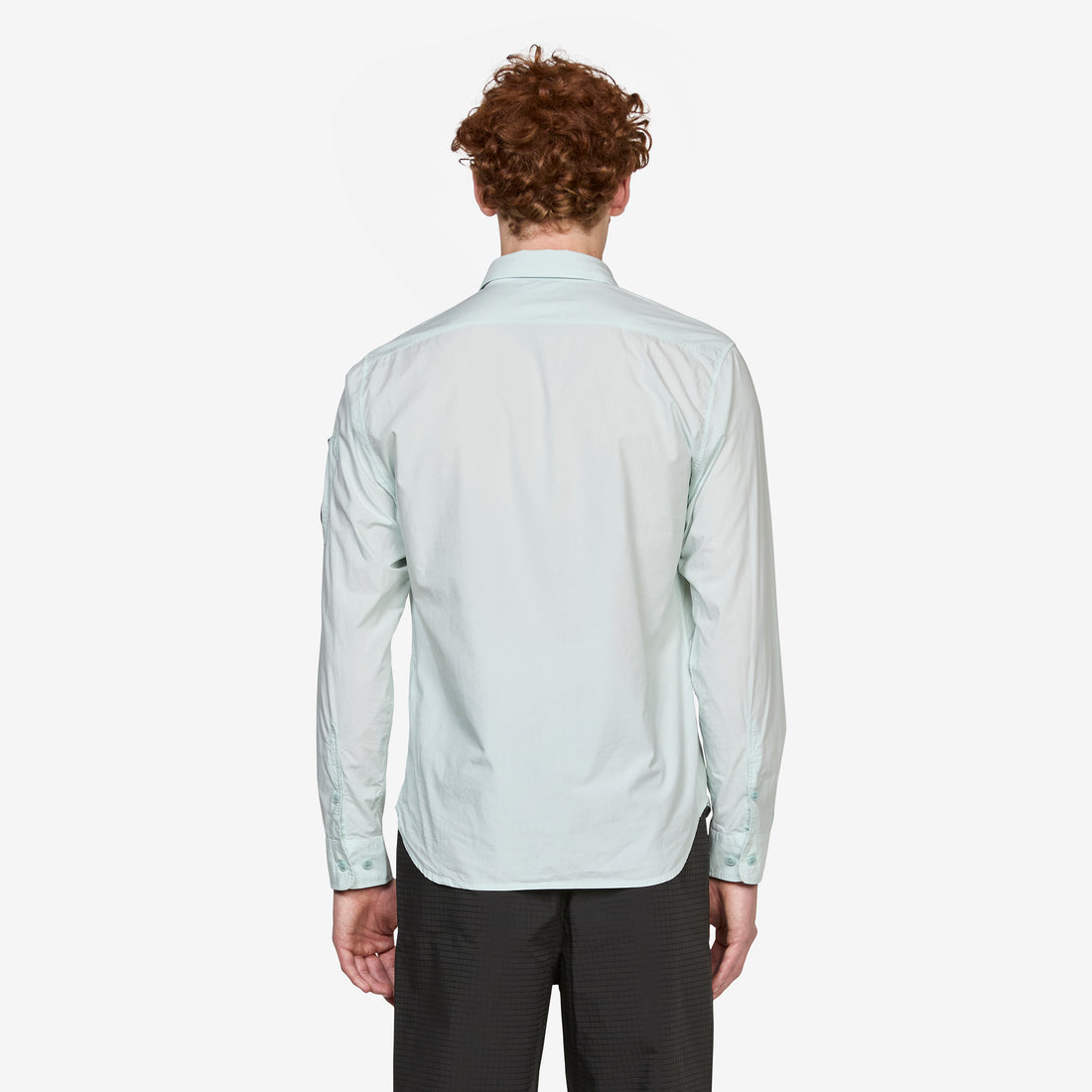 Popeline Longsleeve Lens Button Shirt Misty Blue Shirts