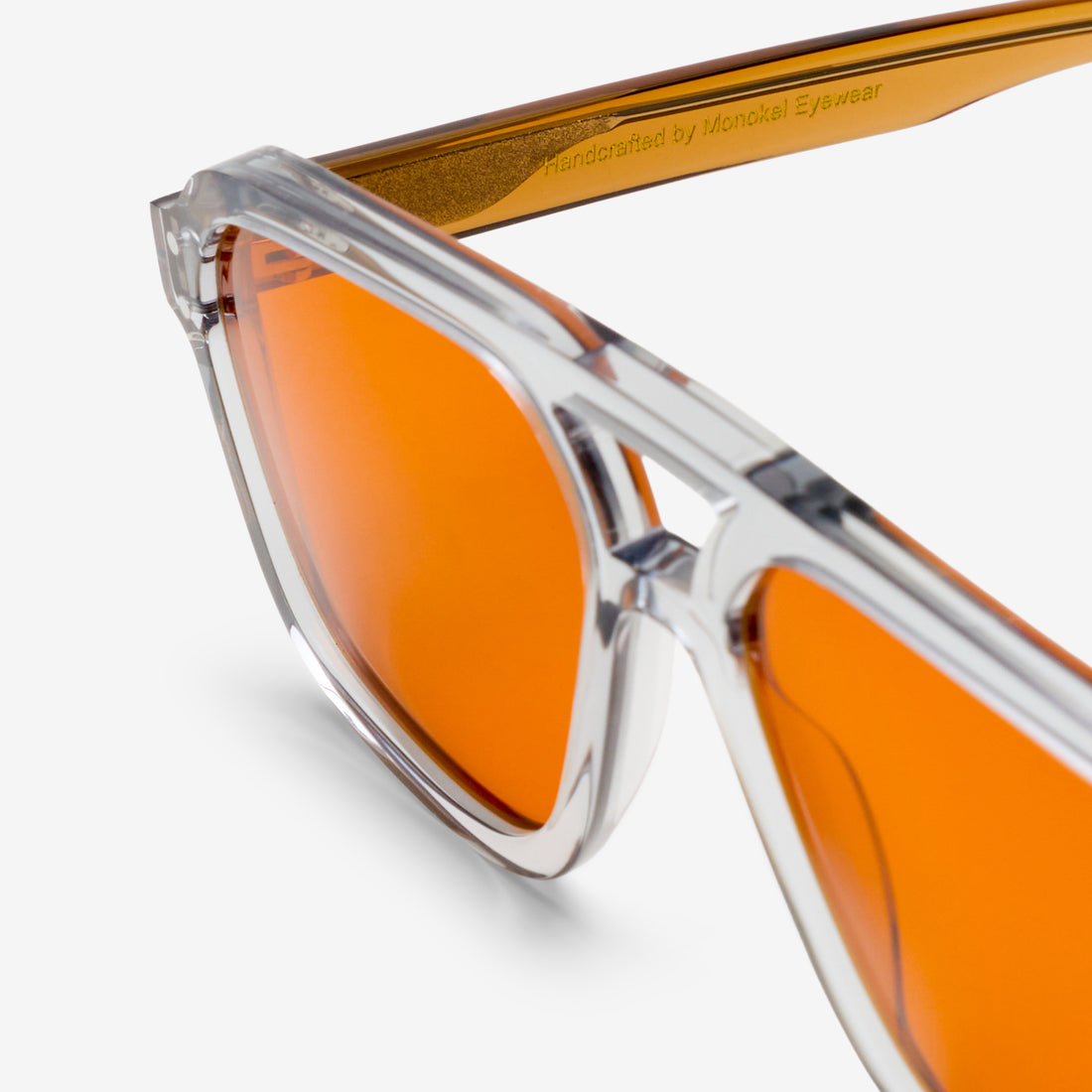 Jet Grey Smoke | Orange Solid Lens Eyewear