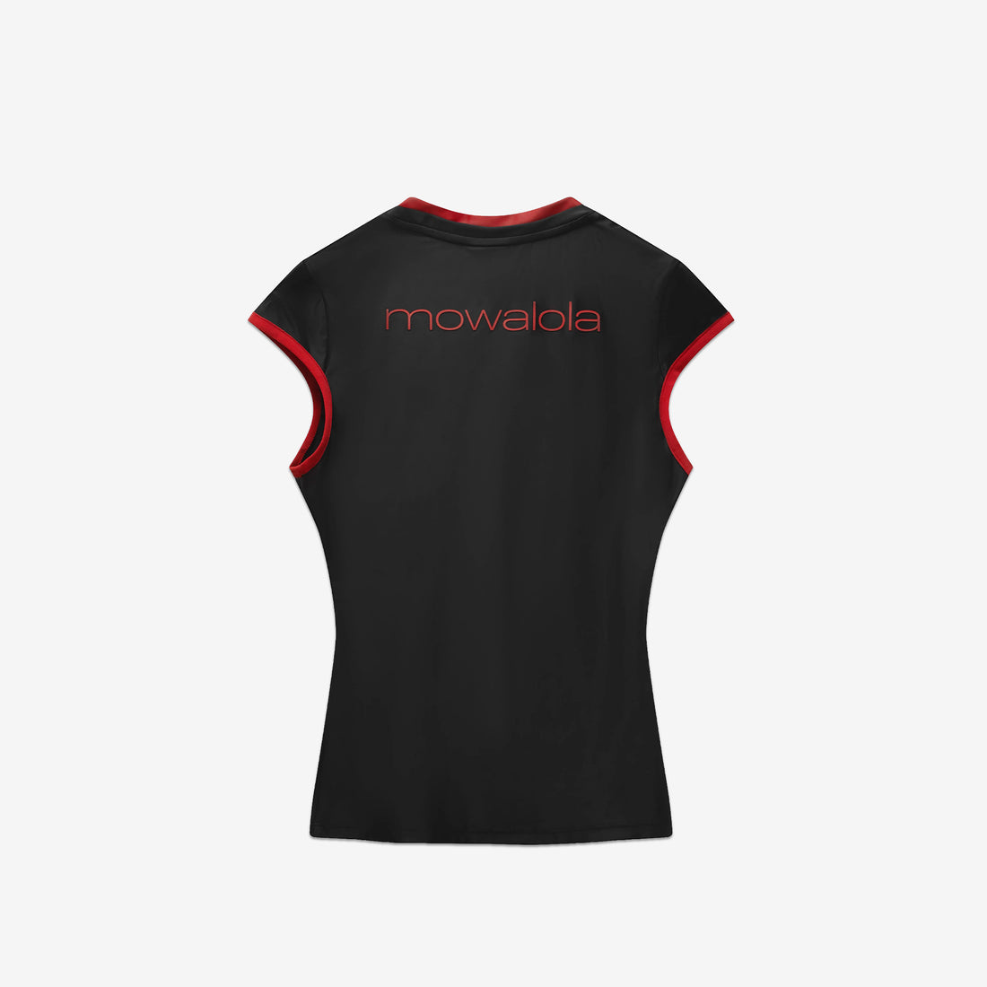 Mowalola x Short Sleeve Top Black | Gym Red Shorts