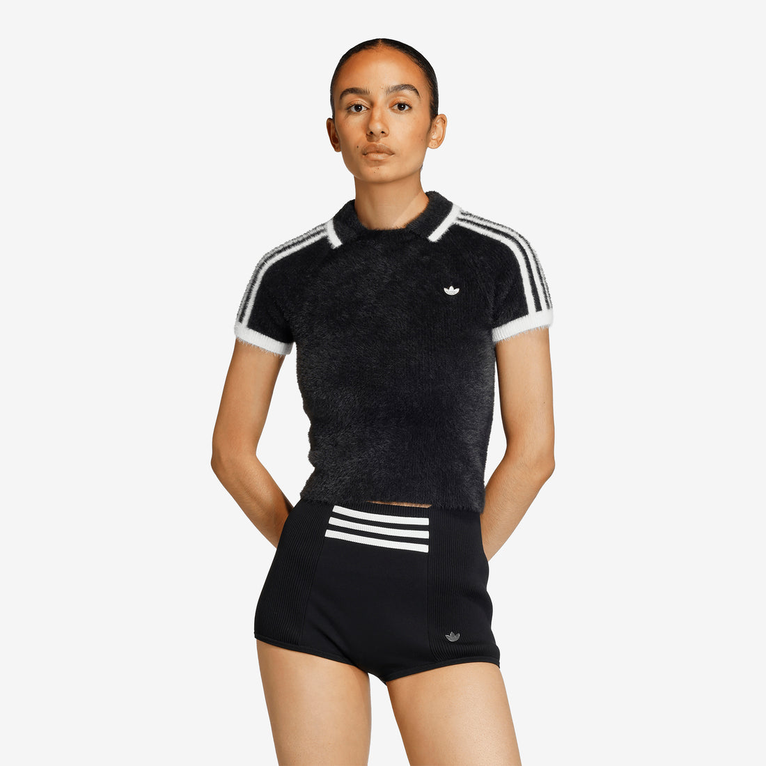 Women's Knitted Cali T-Shirt Black Tees