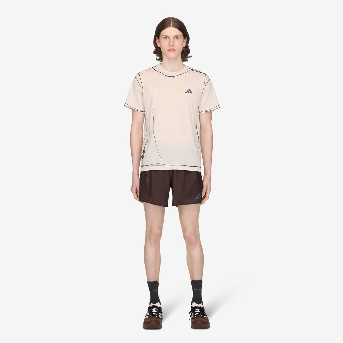Song for the Mute x adi365 Running Shorts 5" Aurora Coffee Shorts