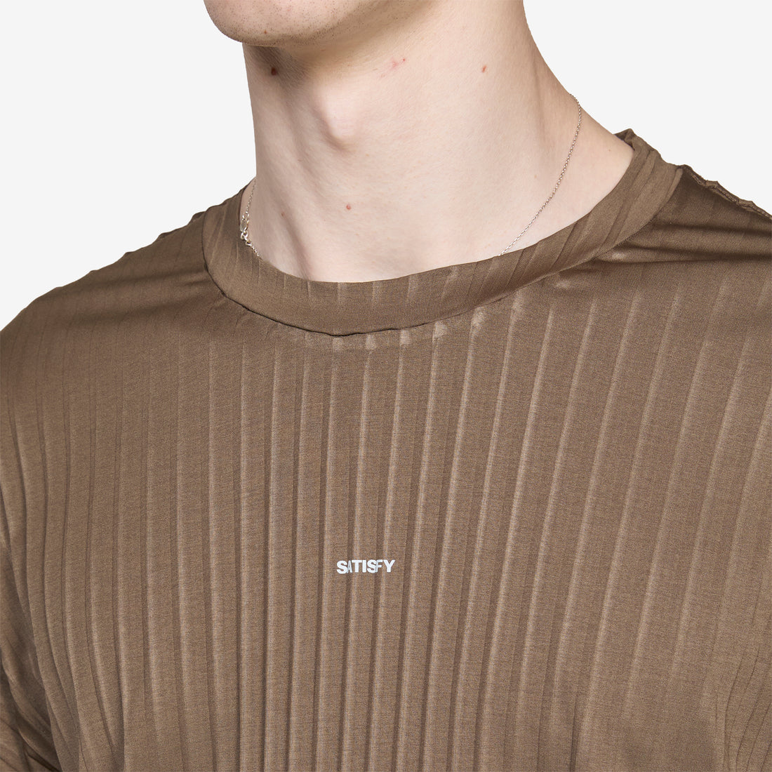 AuraLite™ Pleated Long T-Shirt Olive Tees