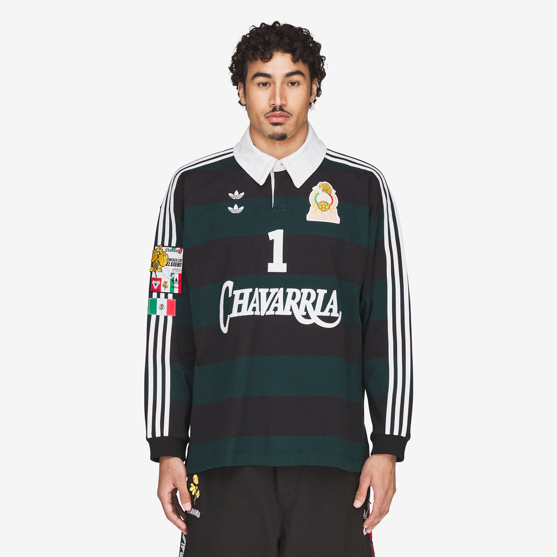 Willy Chavarria x Longsleeve Rugby Shirt Black | Aurora Ivy Shirts