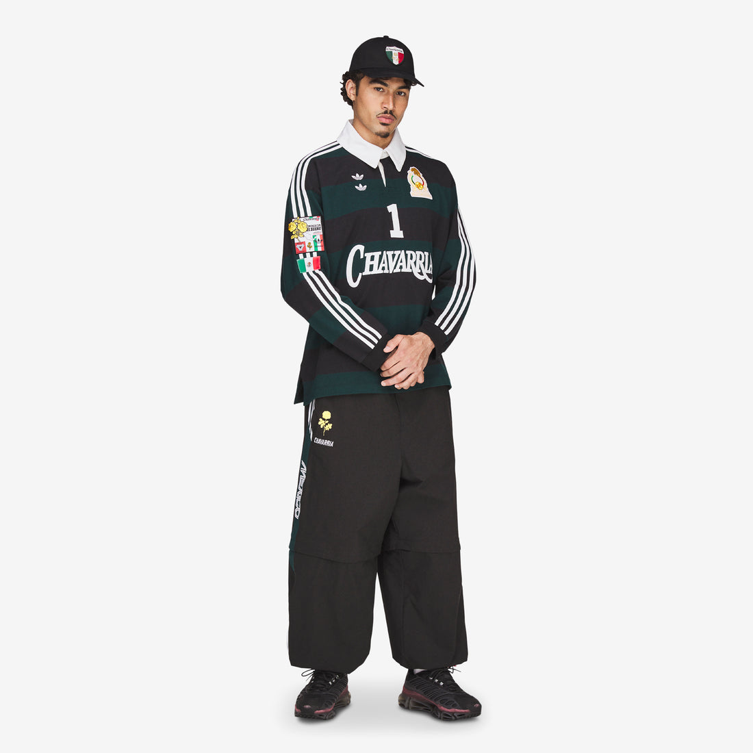 Willy Chavarria x Longsleeve Rugby Shirt Black | Aurora Ivy Shirts