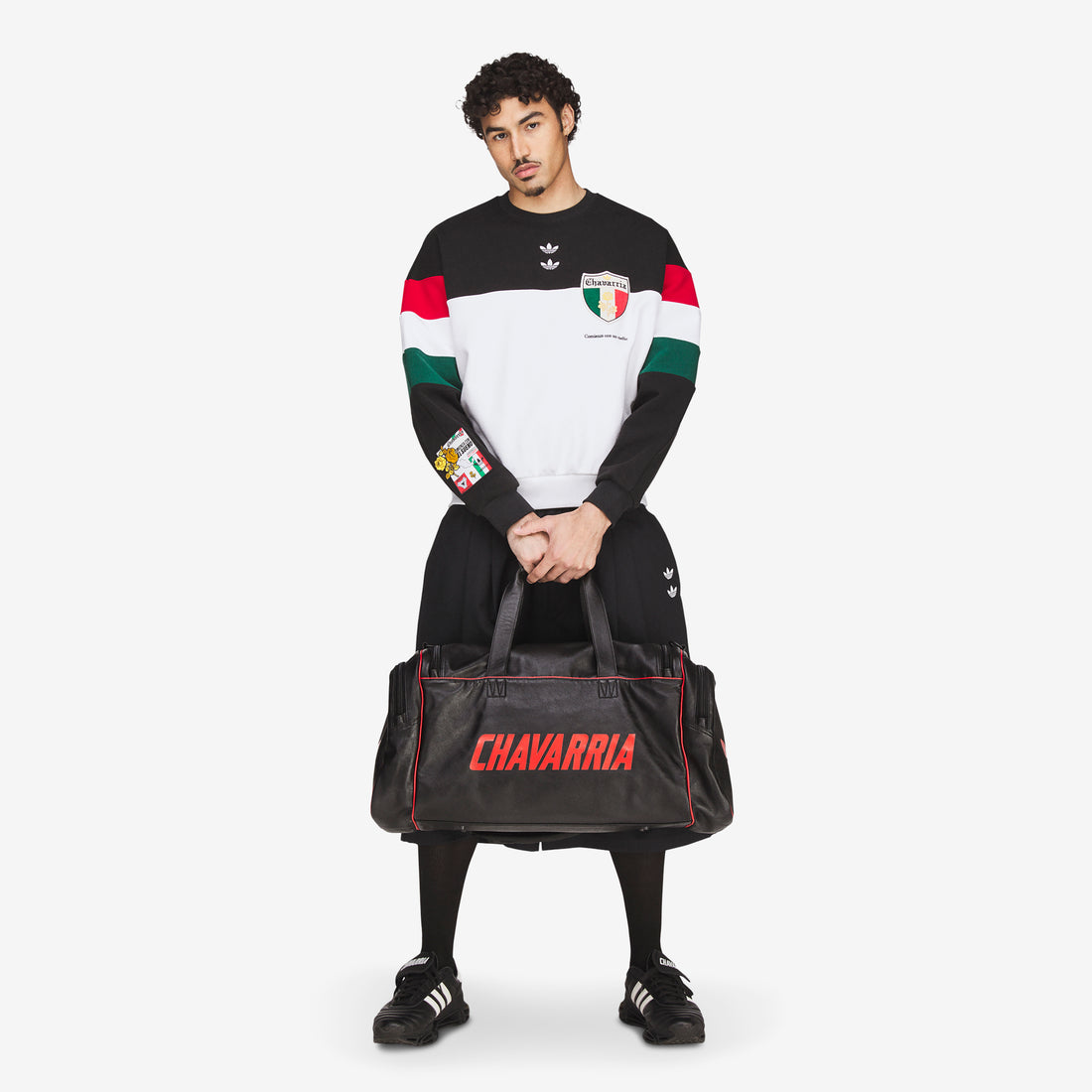 Willy Chavarria x Premium Leather Gym Bag Black Bags
