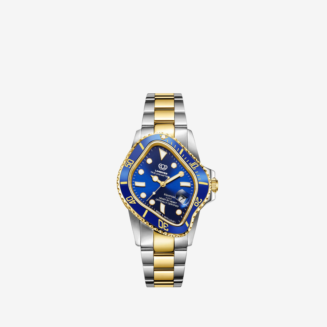 PEA001 Silver & Golden Precision Steel | Blue Bezel | Blue Dial 40mm Jewellery
