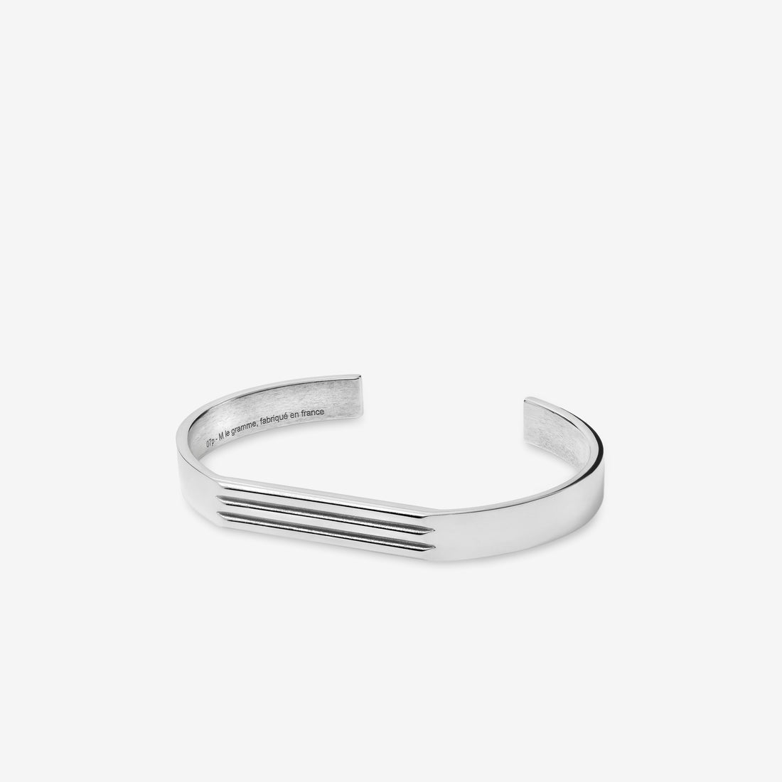 21g Polished Sterling Silver Godron Flat Bracelet Jewellery