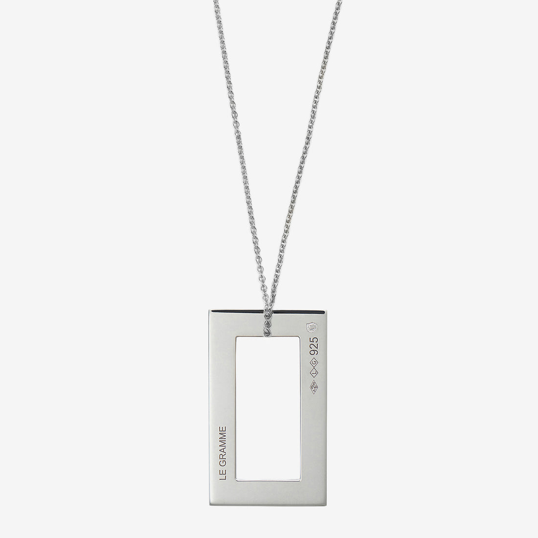 3.4g Polished Sterling Silver Rectangle Pendant Jewellery
