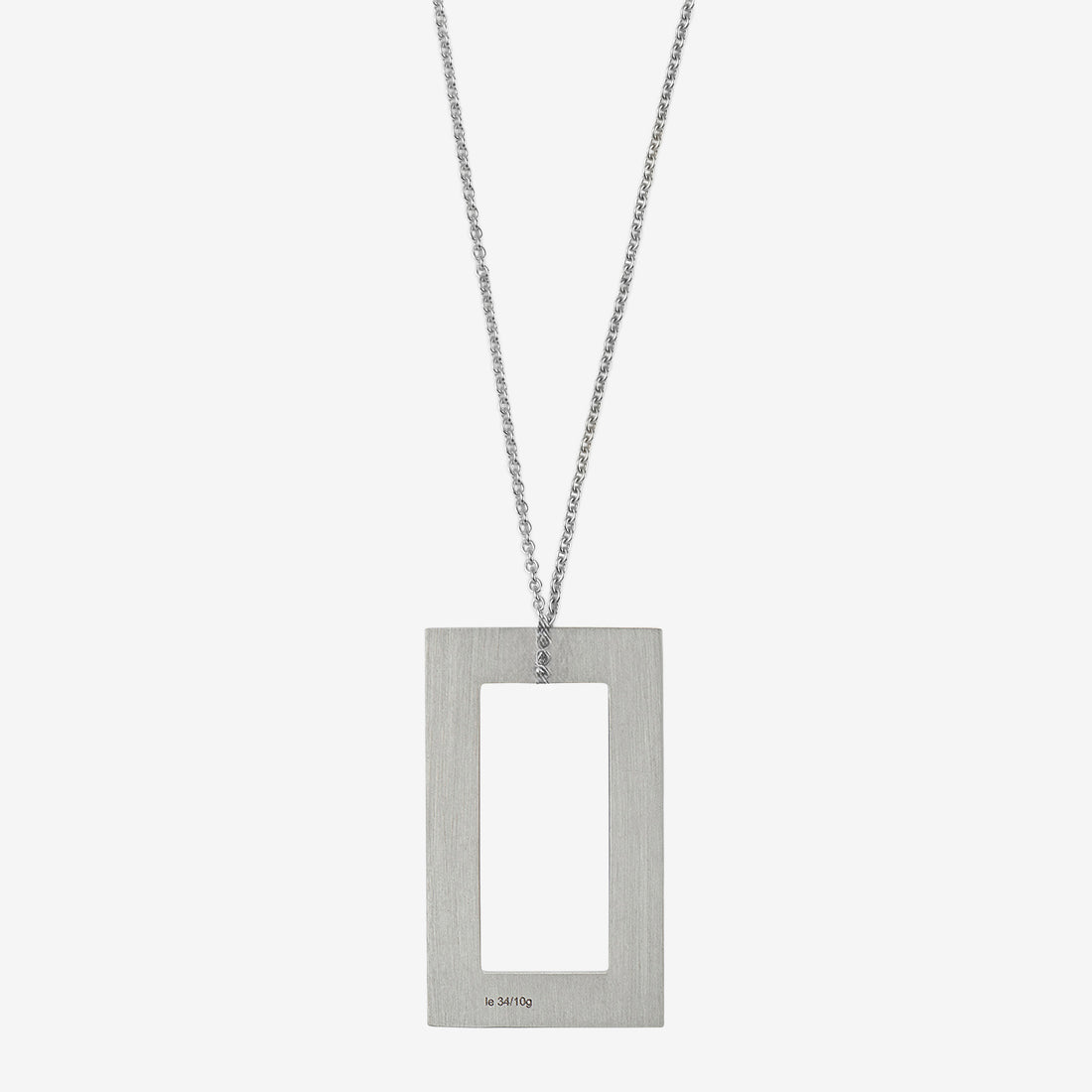 3.4g Polished Sterling Silver Rectangle Pendant Jewellery