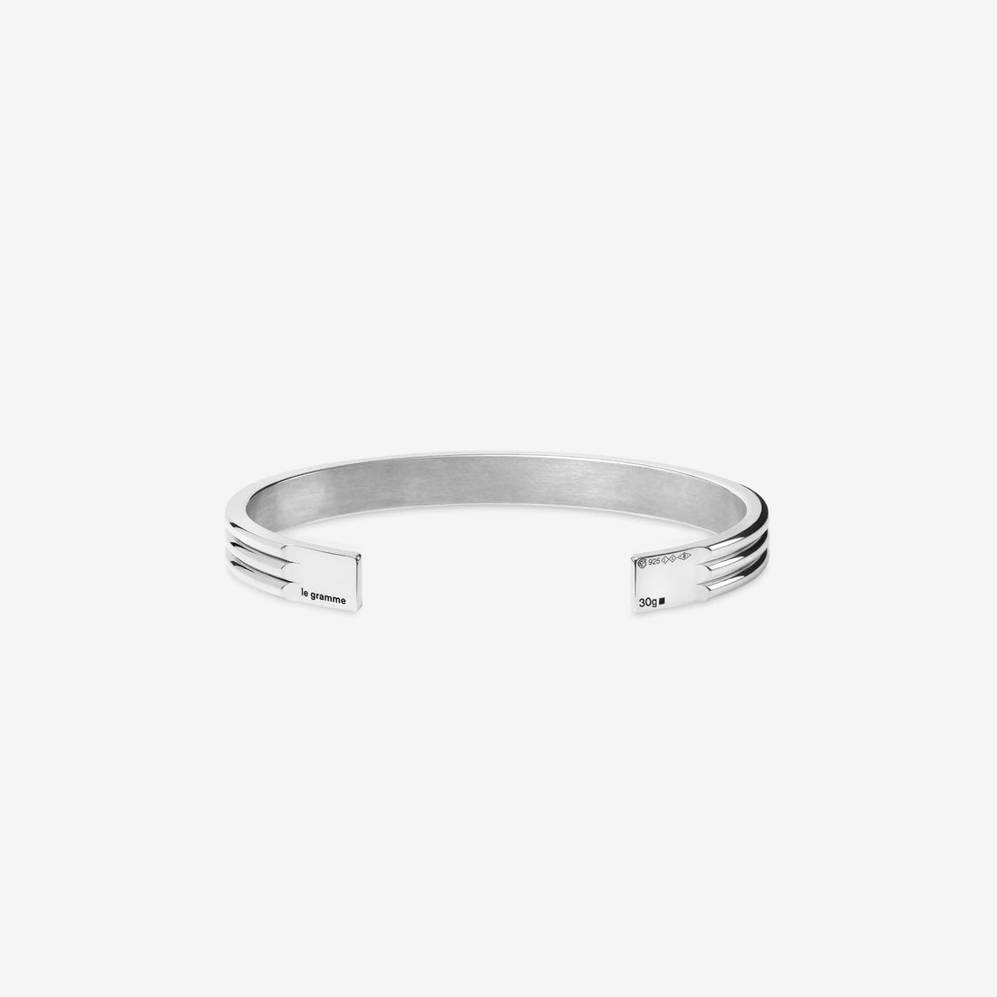 30g Polished Sterling Silver Godron Bracelet Jewellery