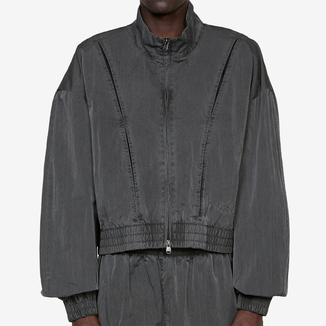 Cropped Track Jacket Black | Dark Smoke Grey Jackets