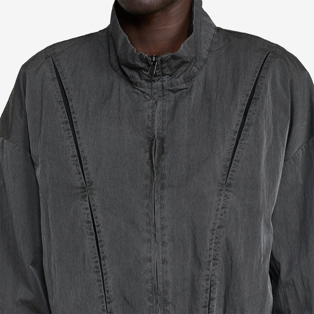 Cropped Track Jacket Black | Dark Smoke Grey Jackets