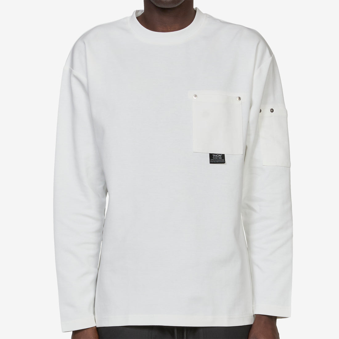 Work Libet Pocket Long Sleeve T-Shirt White Tees