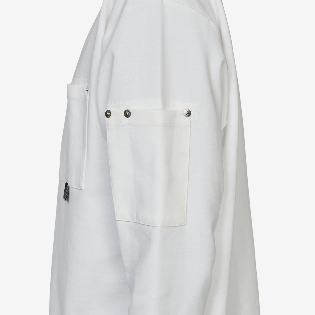 Work Libet Pocket Long Sleeve T-Shirt White Tees