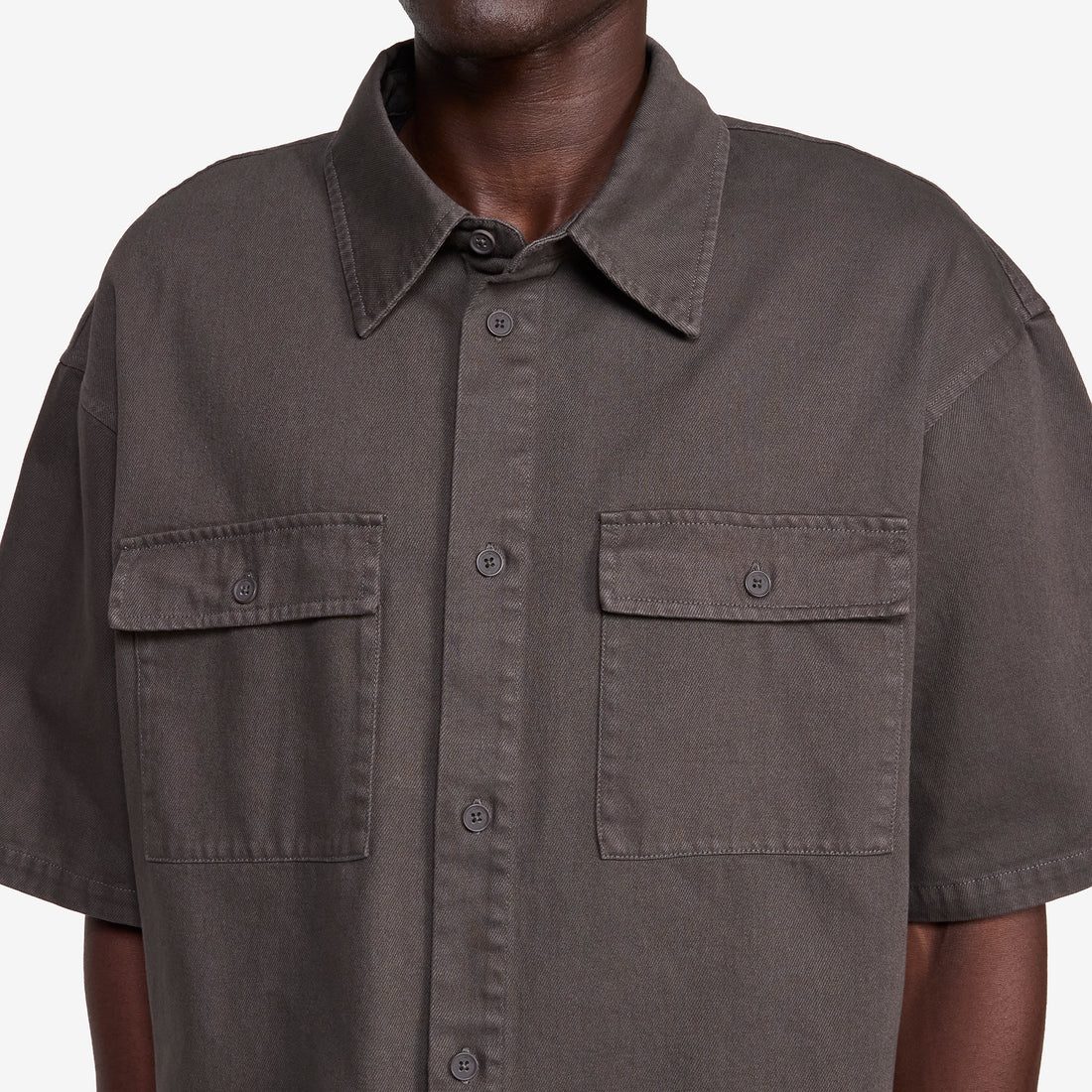 Washed Oversized Shirt Dusty Brown Shirts