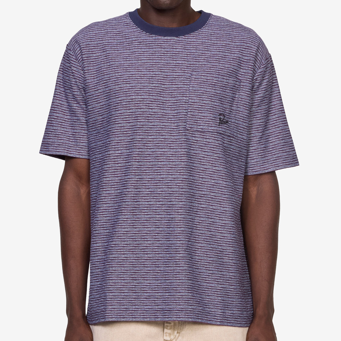Crooked Stripe T-Shirt Blue Tees