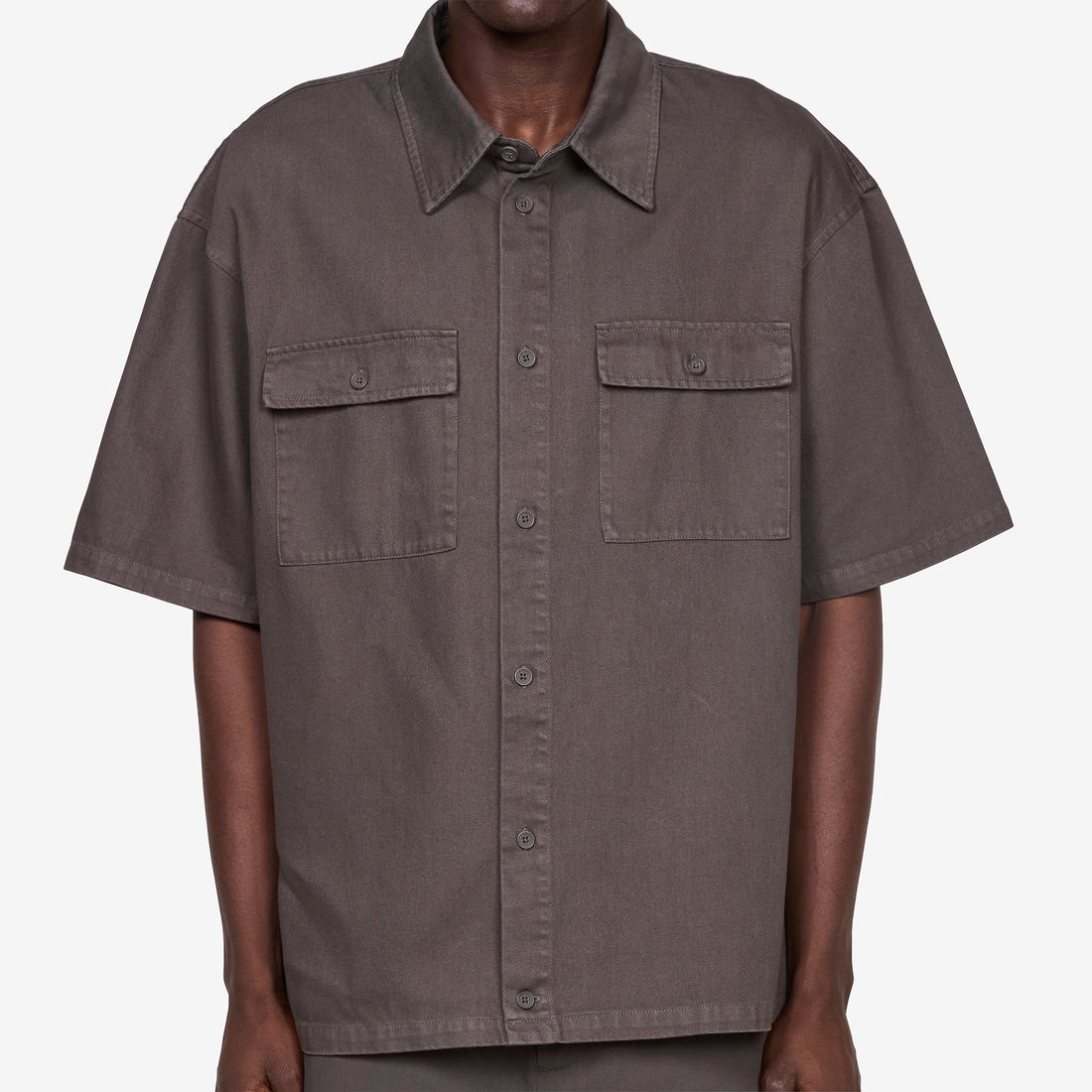 Washed Oversized Shirt Dusty Brown Shirts