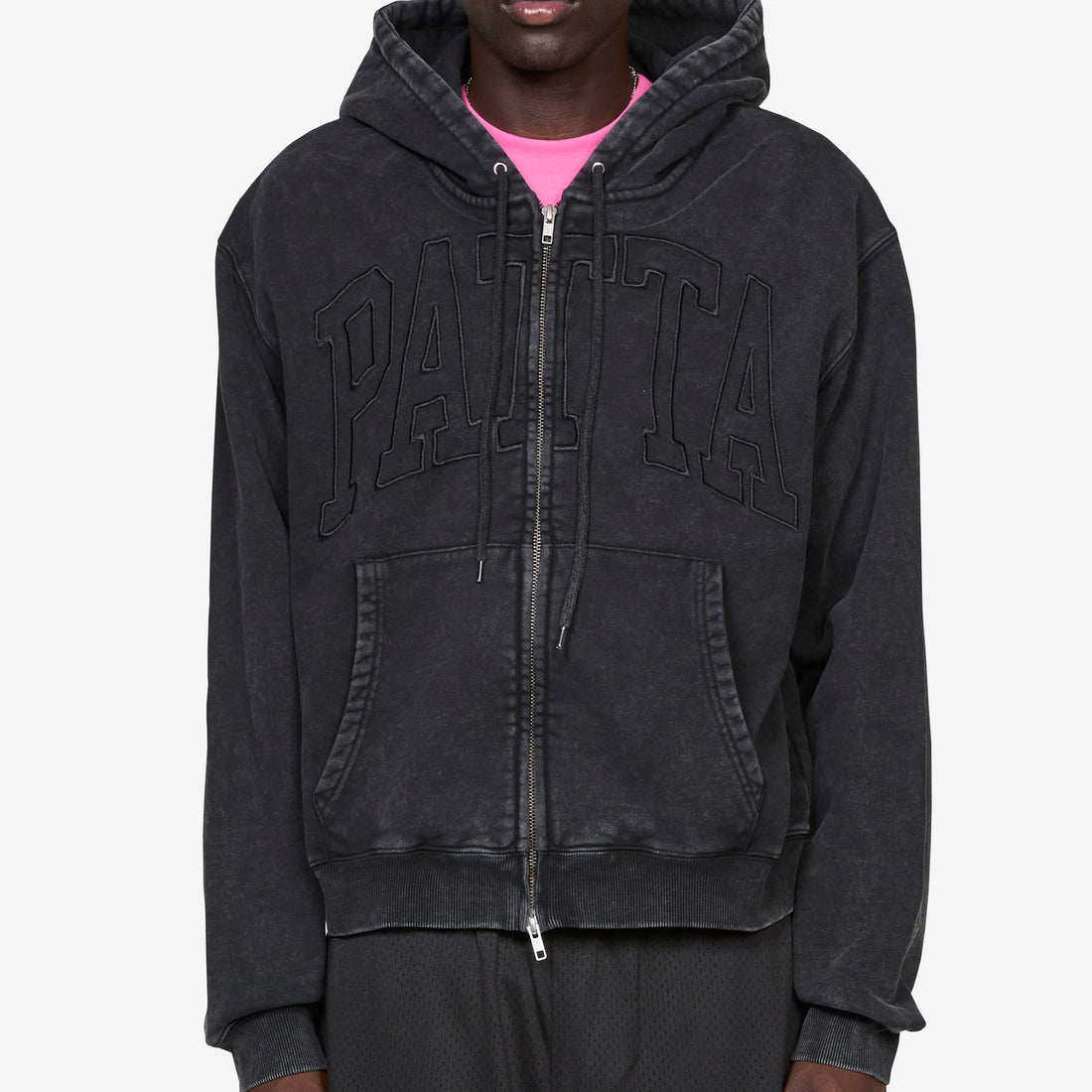 Loopback Logo Zip Hooded Sweater Moonless Night Jumpers