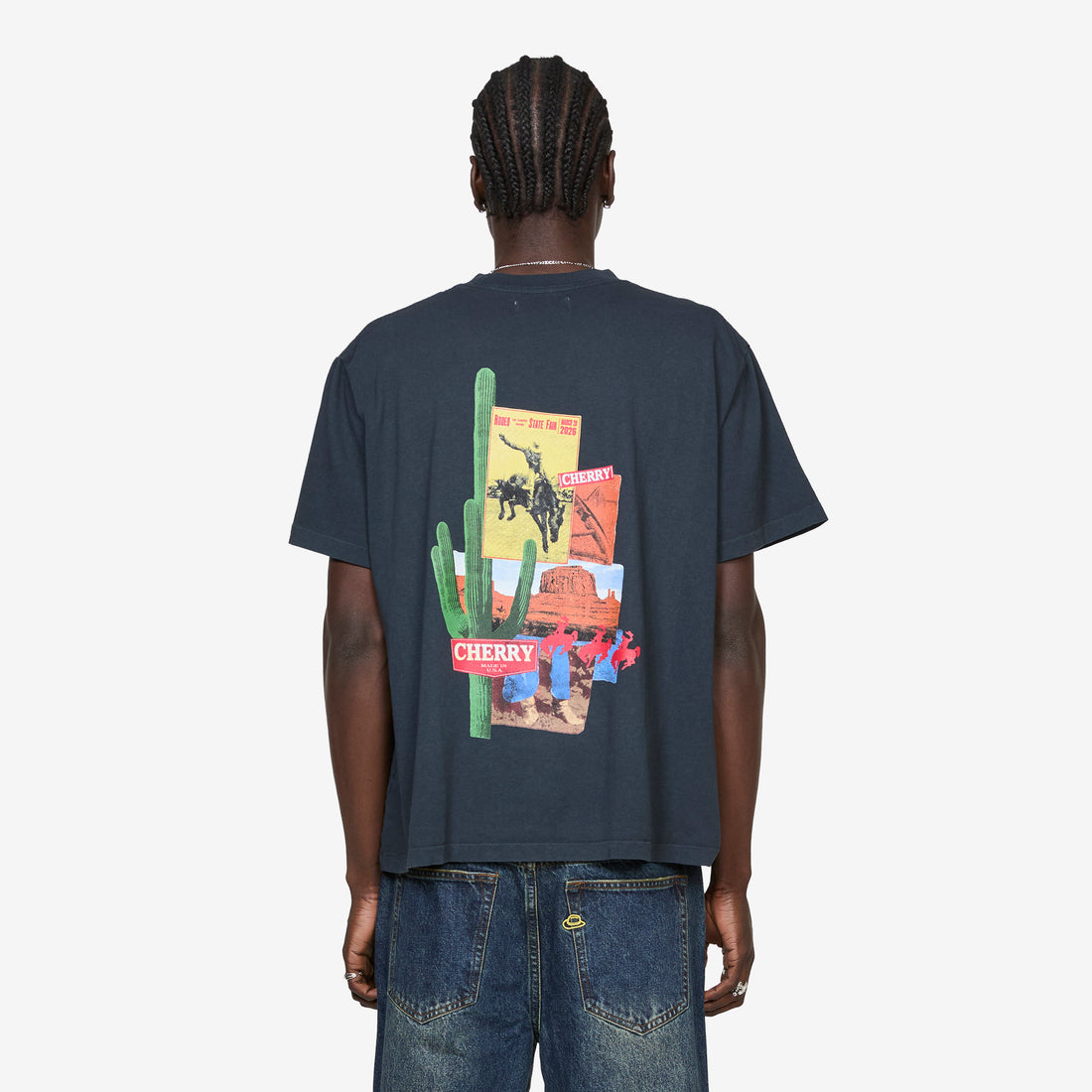 Desert Boxy T-Shirt Vintage Black Tees