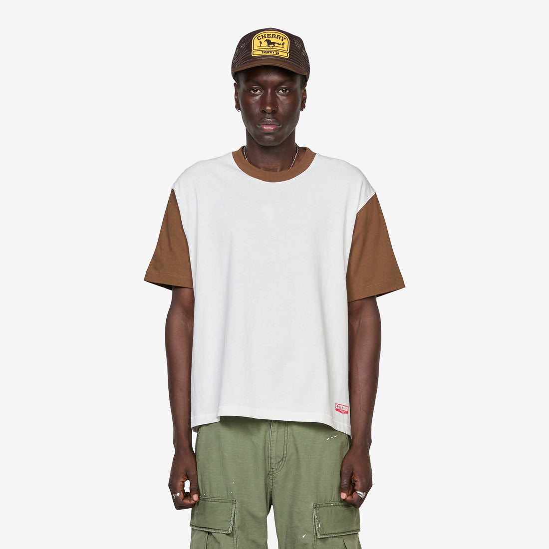 Safari Boxy Ringer T-Shirt Chocolate Tees
