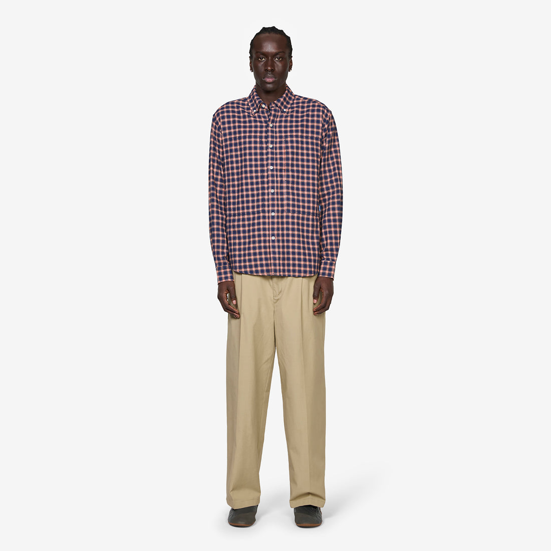 Grant Shirt Navy Plaid Shirts